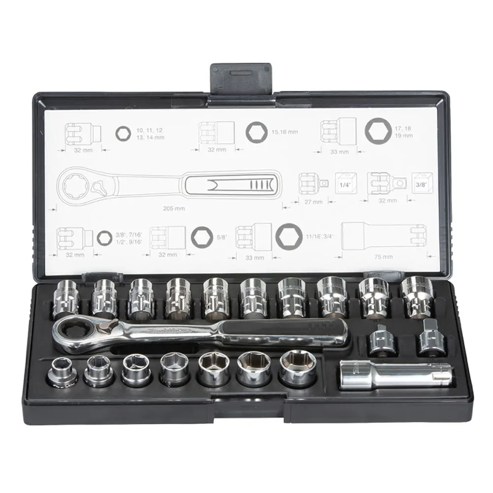 Makita Pass Thru Socket Set B-65604 (21pieces)
