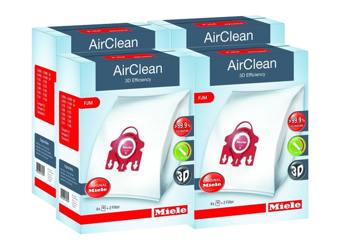 Miele FJM Vacuum Bags HyClean 3D Efficiency Genuine 16 Bags 8